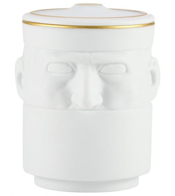 LCDC Il Seguace Pure White Ginori 1735 Candleholder with Lid